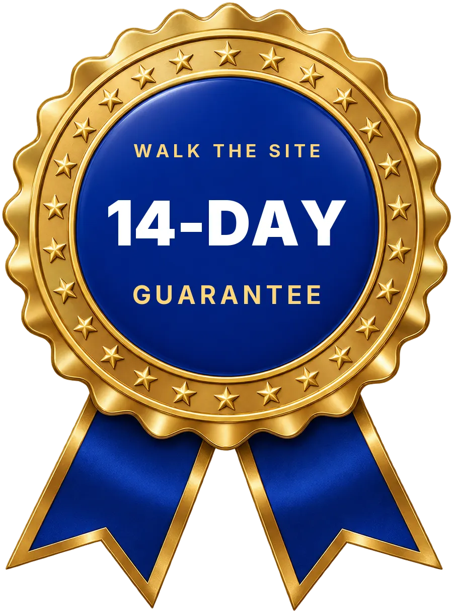 14-Day Walk The Site Guarantee seal